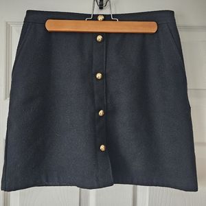 Petite Wooly Button Pocket SkirtLoft (Sz 6P)